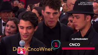 Latin Grammy alfombra roja entrevista a CNCO [upl. by Itnaihc]