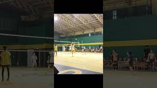 Off the block hit on the second try volleyball volleyday [upl. by Waverley954]