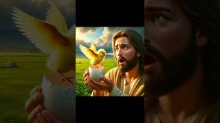 Jesus raised the little chicken and the devil ate it  jesuschrist god devil shortsvideo [upl. by Lirba]