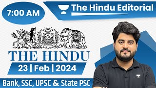 23 Feb 2024  The Hindu Analysis  The Hindu Editorial  Editorial by Vishal sir  Bank  SSC  UPSC [upl. by Nosak]