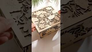 Let’s DIY exquisite jewelry box 💐Laser engraved and cut with NEJE Max4 [upl. by Marchak]