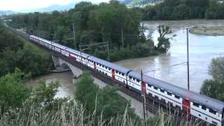 Trafic ferroviaire à Turgi AG  15 Juillet 2014 [upl. by Conias864]