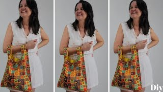 Faça Uma Bolsa com Esta Técnica Mais Fácil e Rápida Diy Faça e Venda [upl. by Sinnoda317]