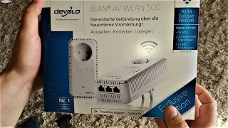 Devolo dLAN AV WLAN 500 Internet über el Steckdosen [upl. by Clay]