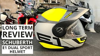 Long Term Review Schuberth E1 Dual Sport Adventure Helmet 4K [upl. by Barcroft]