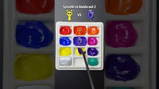 Sprunki vs Inside out Part 2 Guess the mixed color satisfying colormixing sharkzhan [upl. by Birkner775]