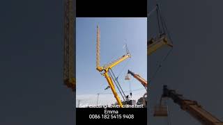 self erecting tower crane test at factroy [upl. by Arytas]