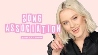 Zara Larsson Sings Daft Punk Beyoncé and Whitney Houston in a Game of Song Association  ELLE [upl. by Ingold695]