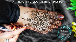 Easy leg mehndi design for beginners  leg mehndi design  Ramzan mehndi designs [upl. by Scribner372]