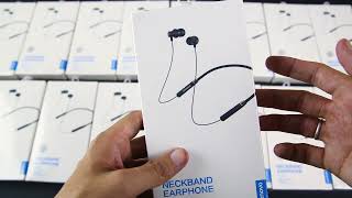 Lenovo HE05 Neckband Bluetooth Headset  Unboxing amp Review  Telemart [upl. by Sugihara]