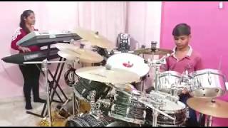 Mere Rashke Qamar Instrumetal Cover Piano amp Drum CoverPranay Jain amp Saloni Jain  Indori Artist [upl. by Zoltai]