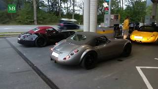 Wiesmann GT MF  At a Petrol Station in Tirol [upl. by Marb]