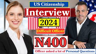 NEW US Citizenship Interview Actual Case 2024 Questions amp Answers Practice  N400 Naturalization [upl. by Hafirahs325]