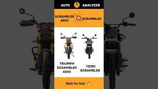 Triumph Scrambler 400X 😍 Vs Yezdi Triumph 🤩  Amazing Comparison amp Review 🧐  shorts [upl. by Leinehtan503]