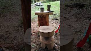 Sgabello e tavolino con motosega a batteria Einhell bushcraft deftones einhell chainsawman [upl. by Jeni]