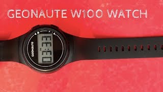 GEONAUTE W100 M Stopwatch Black  Review and handson [upl. by Ainatnas]