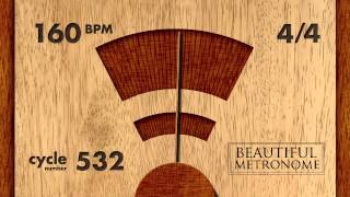 160 BPM 44 Wood Metronome HD [upl. by Perot]