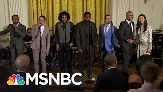 Hamilton Cast Performs Hit Musical At White House  MSNBC [upl. by Eveiveneg]