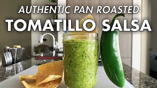 Authentic Roasted Salsa Recipe with Tomatillo and Jalapeño  Mexican Cooking Academy [upl. by Parent]