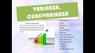 3 Varianza y cuasivarianza de datos individuales Excel [upl. by Jocelyn]