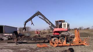 1993 Prentice 210D Loader with a CTR Delimber and CTR Buck Saw [upl. by Lemahs]