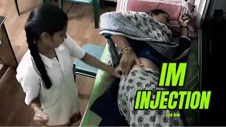 Intramuscular Injection Demonstration  Nursing Skills Demo  HIDDEN CAMERA [upl. by Nairad]