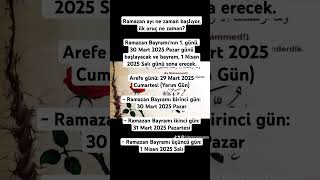 Ramazan ayı ne zaman başlıyor ilk oruç ne zaman [upl. by Dominus]