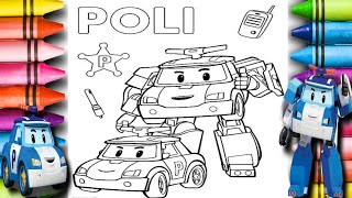 Robocar Polie drawing 🖌️🎨  Robocar poli TV cartoon  Colouring 🌈✨ craft by Colouringday [upl. by Ihcego]