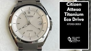 Citizen Attesa Titanium Eco Drive 395MM ATD533053 Unboxing with Review and Information [upl. by Yetty]