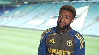 First interview  Jayden Bogle at Leeds United [upl. by Molli]