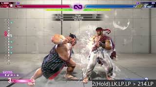 EHonda  Basic Light amp Hundred Hand Slap  Street Fighter 6 Combo Guide [upl. by Glasgo]