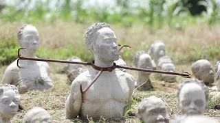 Ghanas sea of sculpted slave heads commemorate slave trade 400 years on [upl. by Alfreda]