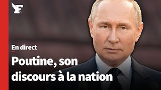 Guerre en Ukraine Le discours de Vladimir Poutine du 21 février 2023 [upl. by Areem]