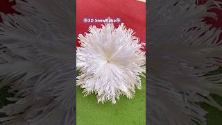 DIY 3D Snowflake for Christmas ❄️ christmas christmascrafts snowflakes [upl. by Eissolf462]