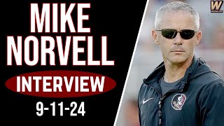 Mike Norvell Wednesday Practice Interview  Memphis Preview  FSU Football  Warchant TV FSU [upl. by Drugge]