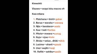 kiswahili visaw [upl. by Urial]