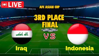 🔴LIVE  Iraq vs Indonesia Match Today  AFC U23 Asian Cup 3rd place final  Game play PES 21 [upl. by Daukas]