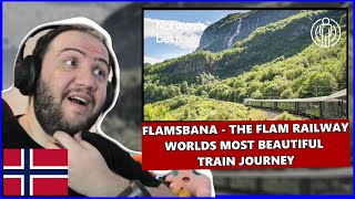 Flåmsbana  The Flåm Railway  Worlds most Beautiful Train Journey Utlendings Reaksjon 🇳🇴 Norway [upl. by Atekal649]