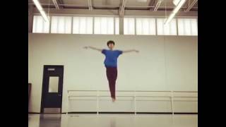 Ellison Ballet Graduate Taro Kurachi  Practicing in Studio [upl. by Ozne]