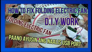 HOW TO FIX FOLDING ELECTRIC FAN easy to do step by step guide [upl. by Horlacher77]