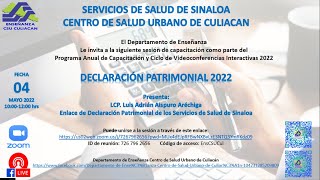 CSU Culiacán PAC y CVCI 2022 Declaración Patrimonial 2022 [upl. by Toback320]