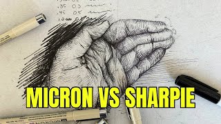 MICRON VS SHARPIE CROSSHATCHING SHOWDOWN Which Side Wins [upl. by Kerianne258]