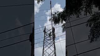 Raising the Pylon tower electric power [upl. by Motteo]