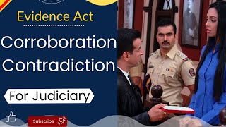 Corroboration in Hindi  Contradiction in Hindi  Corroboration and Contradiction in Evidence Act [upl. by Reichert]