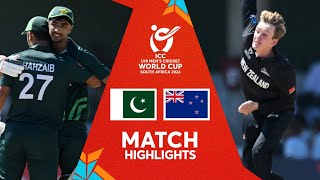 Pakistan v New Zealand  Match Highlights  U19 CWC 2024 [upl. by Ellatnahc]