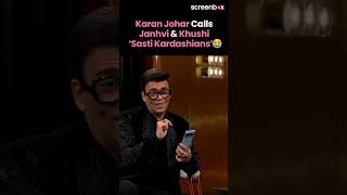 Koffee With Karan 8 Karan Johar Calls Janhvi Kapoor amp Khushi Kapoors Family Sasta Kardashians [upl. by Anrahc]