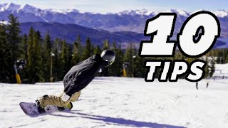 10 Tips Every Beginner Snowboarder Should Know [upl. by Odnomyar622]