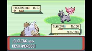 POKEMON EMERALD  SLAKING  BESO AMOROSO  LOVELY KISS [upl. by Nodlehs]