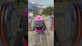 Mix Colourful Buses amp Cement Truck vs Bollard Crash shorts beamng crash beamngdrive [upl. by Allicserp]