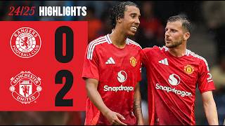 Amad amp Hugill FIRE Home 🚀  Rangers 02 Man Utd  Highlights [upl. by Lutim]